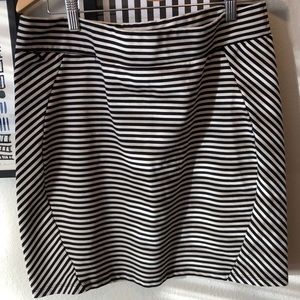 Black and White Stripe Skirt
